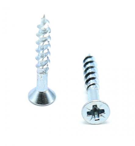 Саморез 3,5х19 DIN7962 универсальный с потайной головкой, крестообразный шлиц PZ, оцинк.