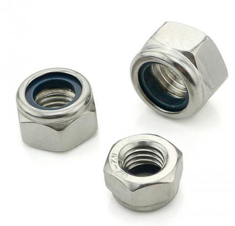 Гайка М12 DIN985  кл.пр.8,  шаг 1,25 оцинк