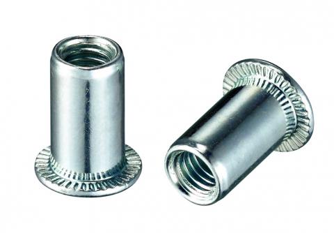 Заклепка-гайка М3 х9 (0,5-2,0) шлицевая уменьш. борт рифленая
